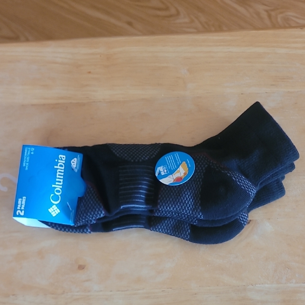 Columbia Men's Black Athletic Socks - 2 Pack